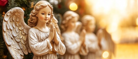 Joyful Gathering of Angelic Figures in a Sacred Moment 