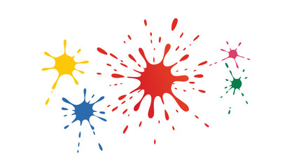 color splashes vibrant shades of pink, red, blue, and yellow