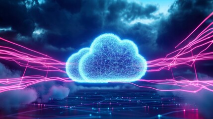 Abstract Futuristic Cloud Computing Design