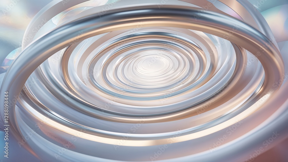 Poster abstract swirling rings create a mesmerizing illusion of depth and movement in a digital space