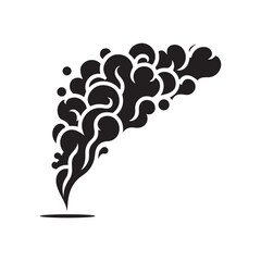 Creative Smoke Silhouette Vector | Abstract Art & Design Illustration