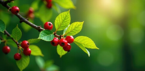 Obraz premium Mature rowan tree branches with leaves and berries, berries, nature
