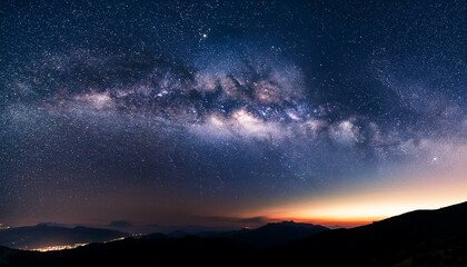 milky way galaxy cosmos on dark sky