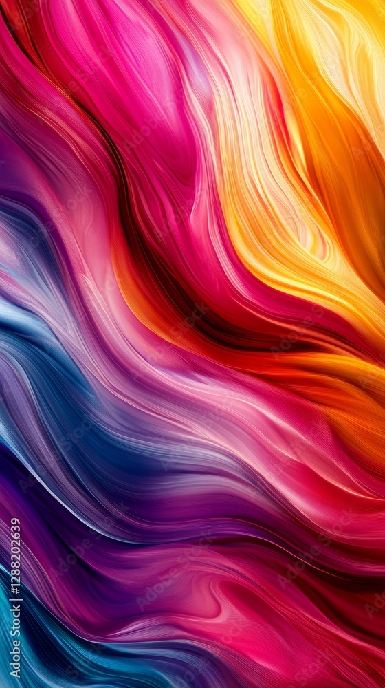 Leinwandbilder colorful swirling abstract pattern with vibrant reds, oranges, and blues. dynamic movement and flow 