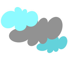 Triple cloud illustration
