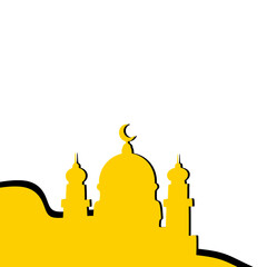 silhouette of mosque