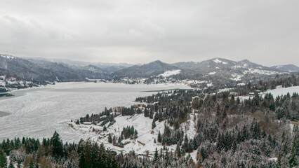 mountain landscape with snow