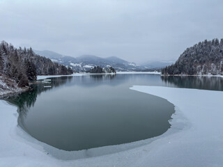 lake Colibita in Transylvania 