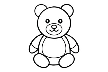 Fototapeta premium A brown teddy bear cartoon vector, cute and sweet, a childhood toy