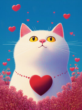 Spreading Love with Cupid's Feline 