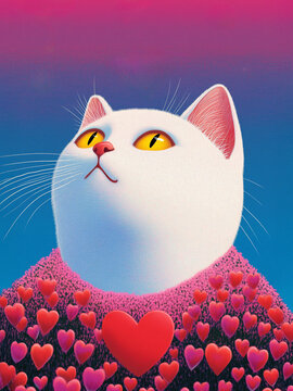 Spreading Love with Cupid's Feline 