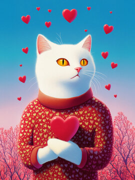 Spreading Love with Cupid's Feline 