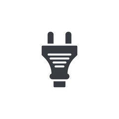 Obraz premium Two-pin plug vector icon