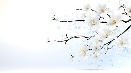 Obraz premium Delicate cherry blossom branches natural setting floral artwork tranquil view nature concept