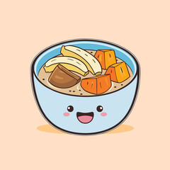 Flat-style vector illustration of traditional Ramadan foods, including dates, kolak, porridge, soup, and sweets. Perfect for Islamic-themed content, food blogs, and festive designs