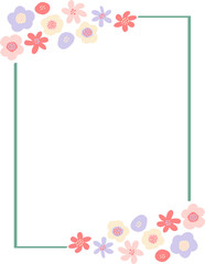 frame with flowers