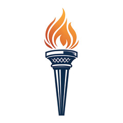 Torch vector icon illustration ,symbol, logo, element, fire, emblem, flame, power, hot, abstract, burn, energy, isolated, light, heat, flaming, shape, concept, art, business, sport.