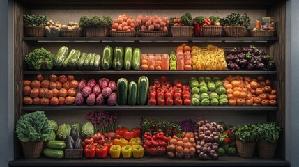 A hydroponic greenhouse farm cultivating green vegetables for natural health products. Agricultural plants, superfood background. Tomato and cabbage salad