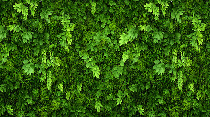 Obraz premium Lush Green Leaf Wall Texture Background