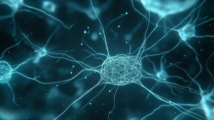 Abstract blue network connectivity background for tech and digital design.