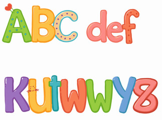 Colorful Alphabet Letters for Educational Storytelling