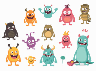 Adorable Monster Characters for Children's Storytelling