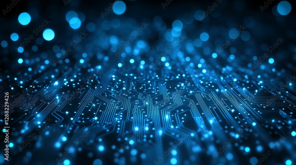Poster an illustration of a datum computer digital web connection, showcasing a 3d abstract futuristic tech