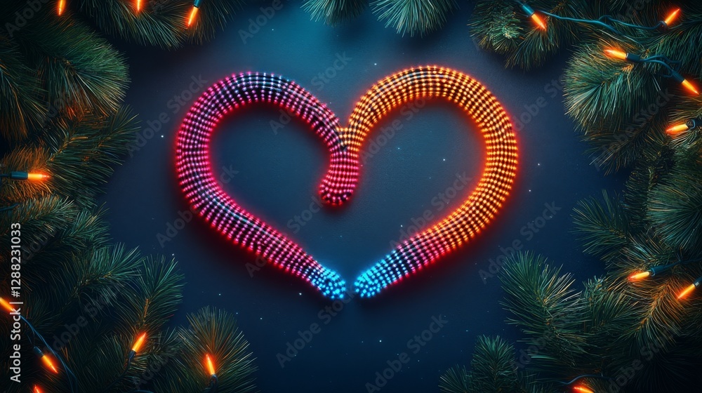 Aufkleber a colorful neon futuristic snake with glowing rainbow hues and dynamic bokeh behind it, placed on a 
