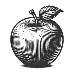 Apple with Leaf vector illustration