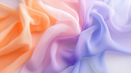 Obraz premium Pastel Dream: A Symphony of Soft Hues in Sheer Fabric