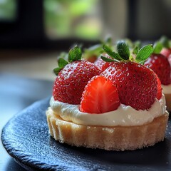 cheesecake with strawberries