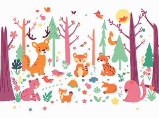 Fantasy Forest Animals in Fun and Lively Designs