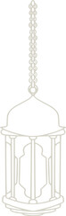 Simple Arabian Lantern for Islamic Decoration over Mosque Park