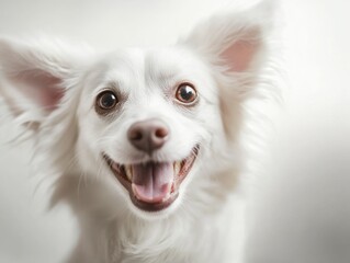 Fototapeta premium Dog with a happy expression after adoption 