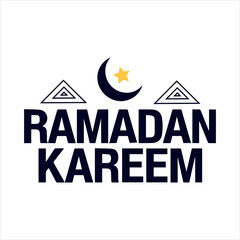 Ramadan Kareem With Moon Star Beautiful Design Vector Illustration