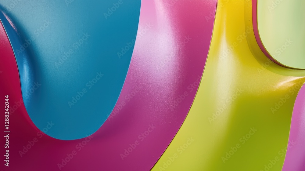 Poster abstract colorful swirls: a vibrant display of dynamic curves and hues