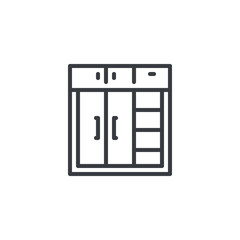 Wardrobe line icon