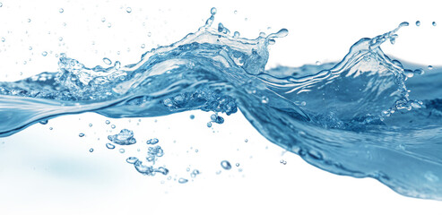 water splash isolated on white