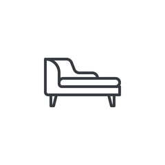 Chaise Lounge line icon