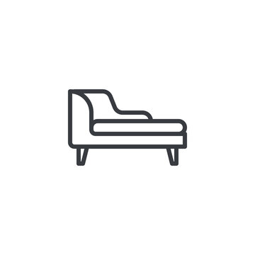recommend clip art: Chaise Lounge line icon