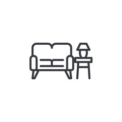 Side Table line icon