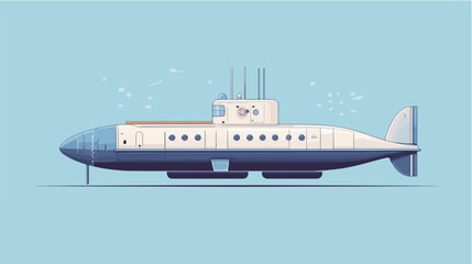 Illustration of a submarine. Naval forces.