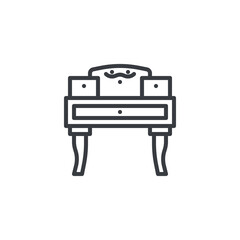 Antique Desk line icon