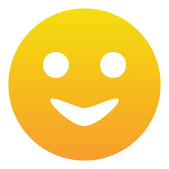 Gradient color icon, illustration for Smiley face, happy.