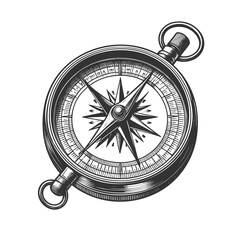 Vintage Compass raster illustration