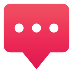 Gradient color icon, illustration for Bubble, message, chat.