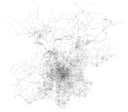 Map of Beijing city transportation routes	