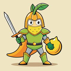 design vector  illustration  cartoon art fruit hero