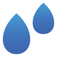 Gradient color icon, illustration for Rain, drops.