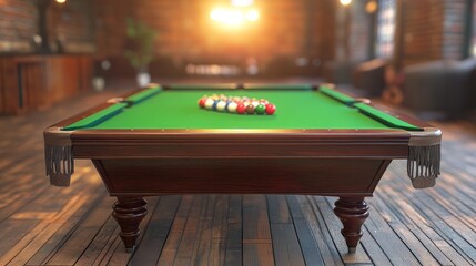 Pool table, rack, balls, game, bar, interior, wood, leisure, recreation, club